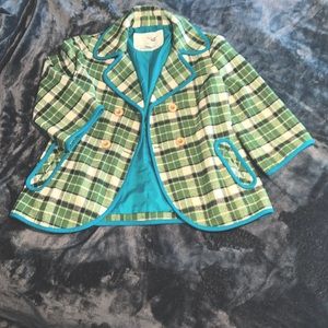 Tabitha Anthropologie Lined Flannel Pea Coat